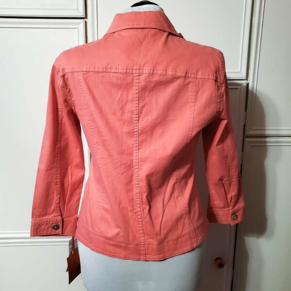 Hearts of Palm south beach coral denim jacket - Picture 4 of 7